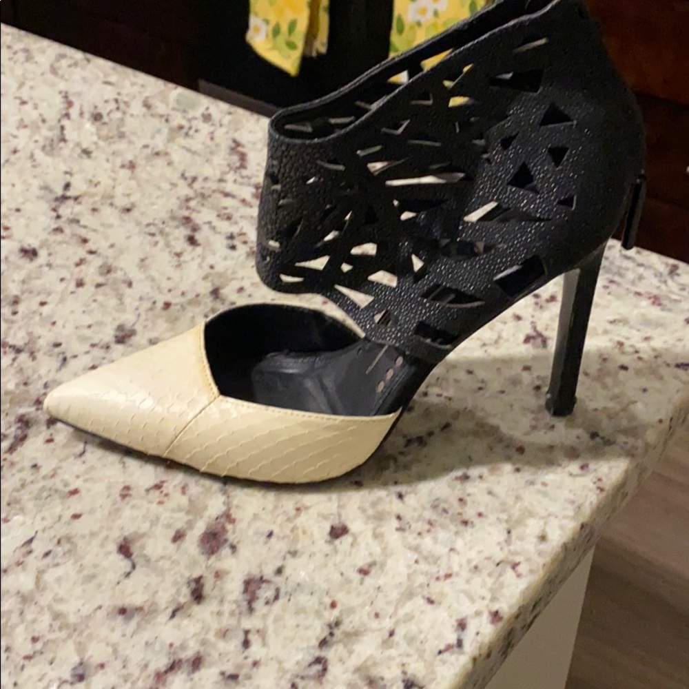 Womans black and cream detailed shoe by Dolce Vita